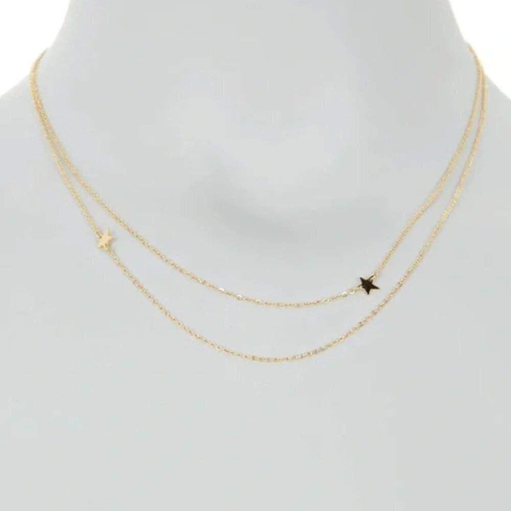 Jennifer Zeuner Double Star Chain Necklace